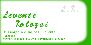 levente kolozsi business card